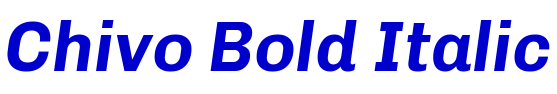 Chivo Bold Italic 字体